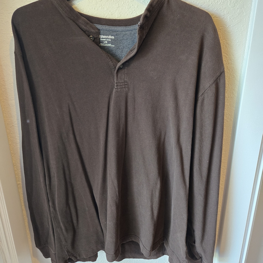 St. John's Bay Dark Brown Long Sleeve Tee
